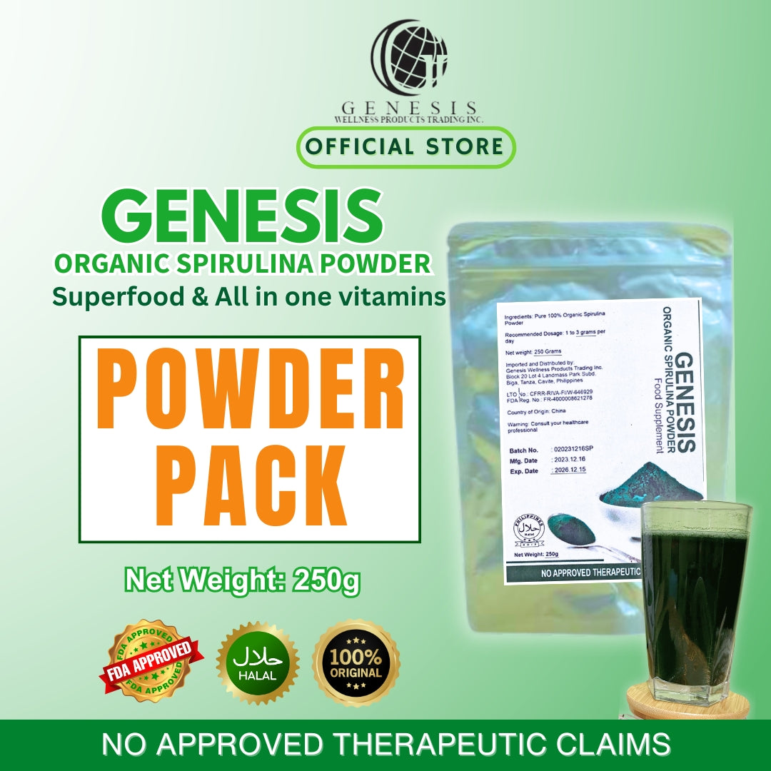 GENESIS ORGANIC SPIRULINA POWDER 250 grams