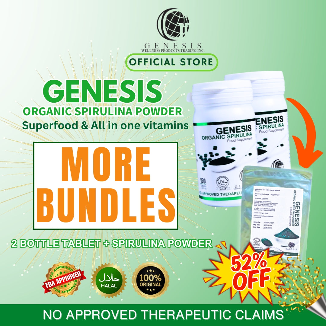 SPECIAL BUNDLE Bottles Powder Pack – Genesis Organic Spirulina
