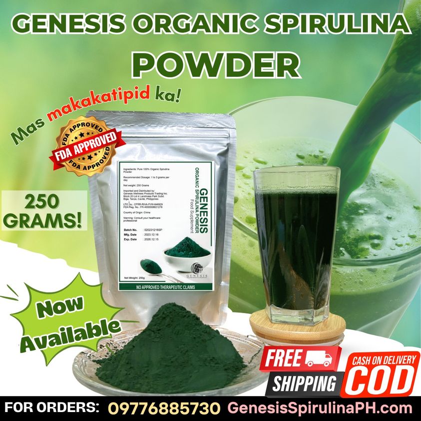 GENESIS ORGANIC SPIRULINA POWDER 250 grams