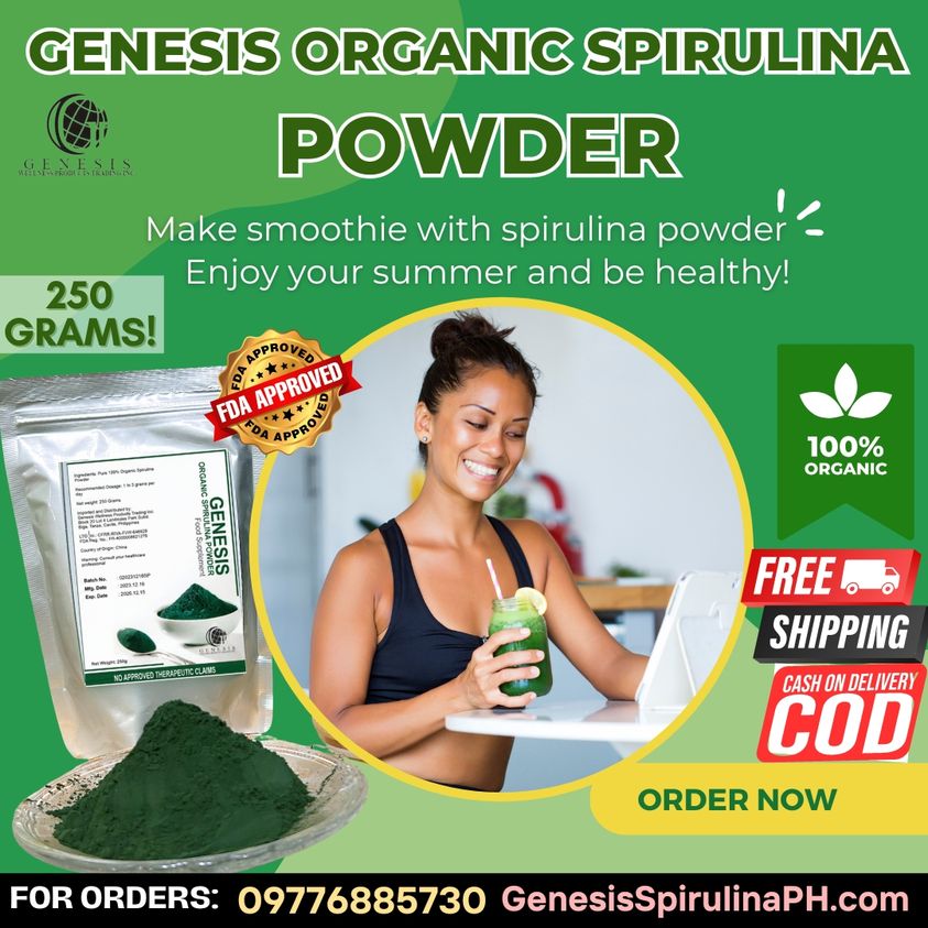 GENESIS ORGANIC SPIRULINA POWDER 250 grams